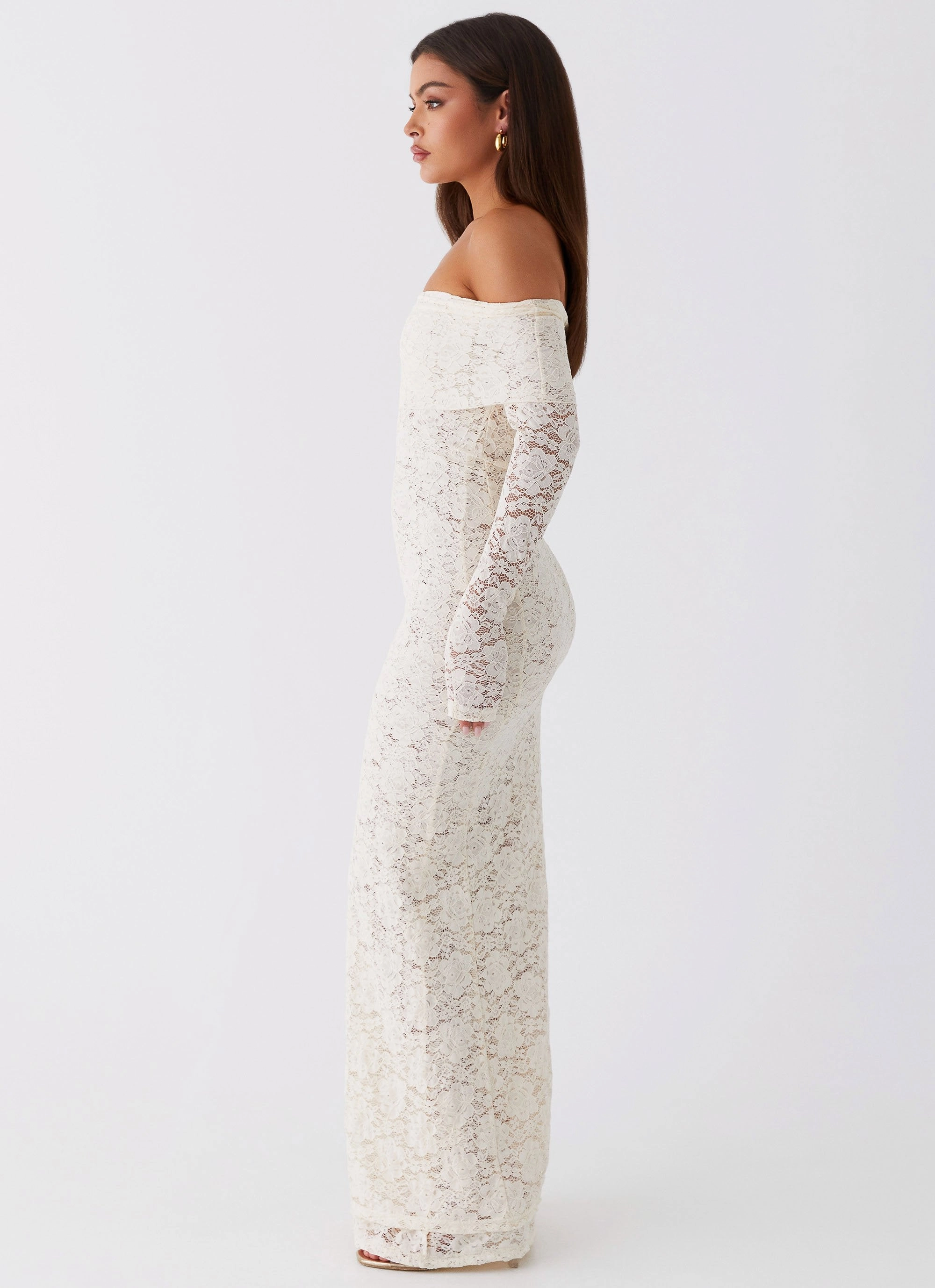 Yours Always Lace Maxi Dress - Ivory MoldResistantTexture