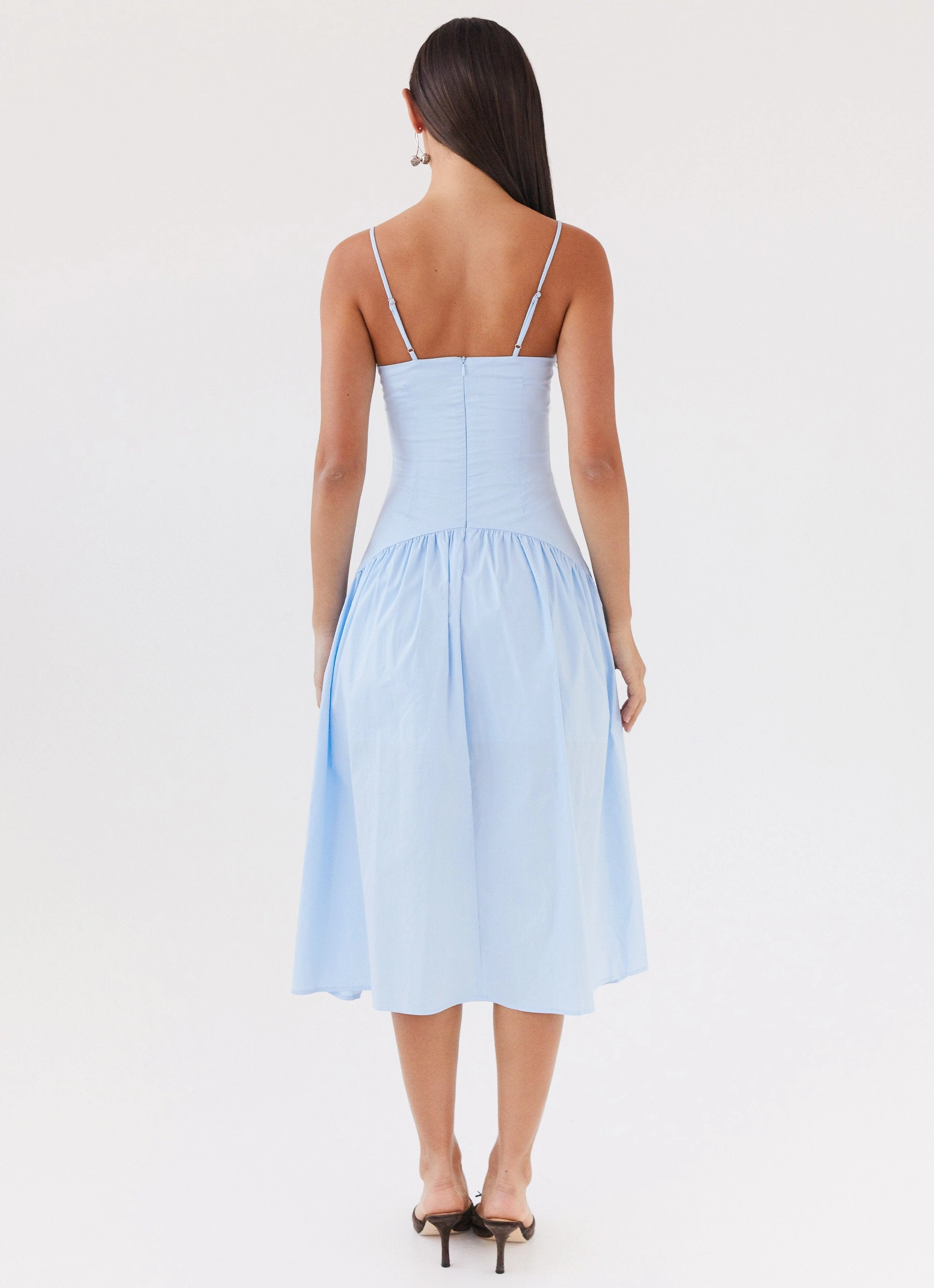Yvette Corset Midi Dress - Blue Flexible Comfort Youthful Style