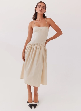 Mood Comfort Yvette Corset Midi Dress - Desert Sage