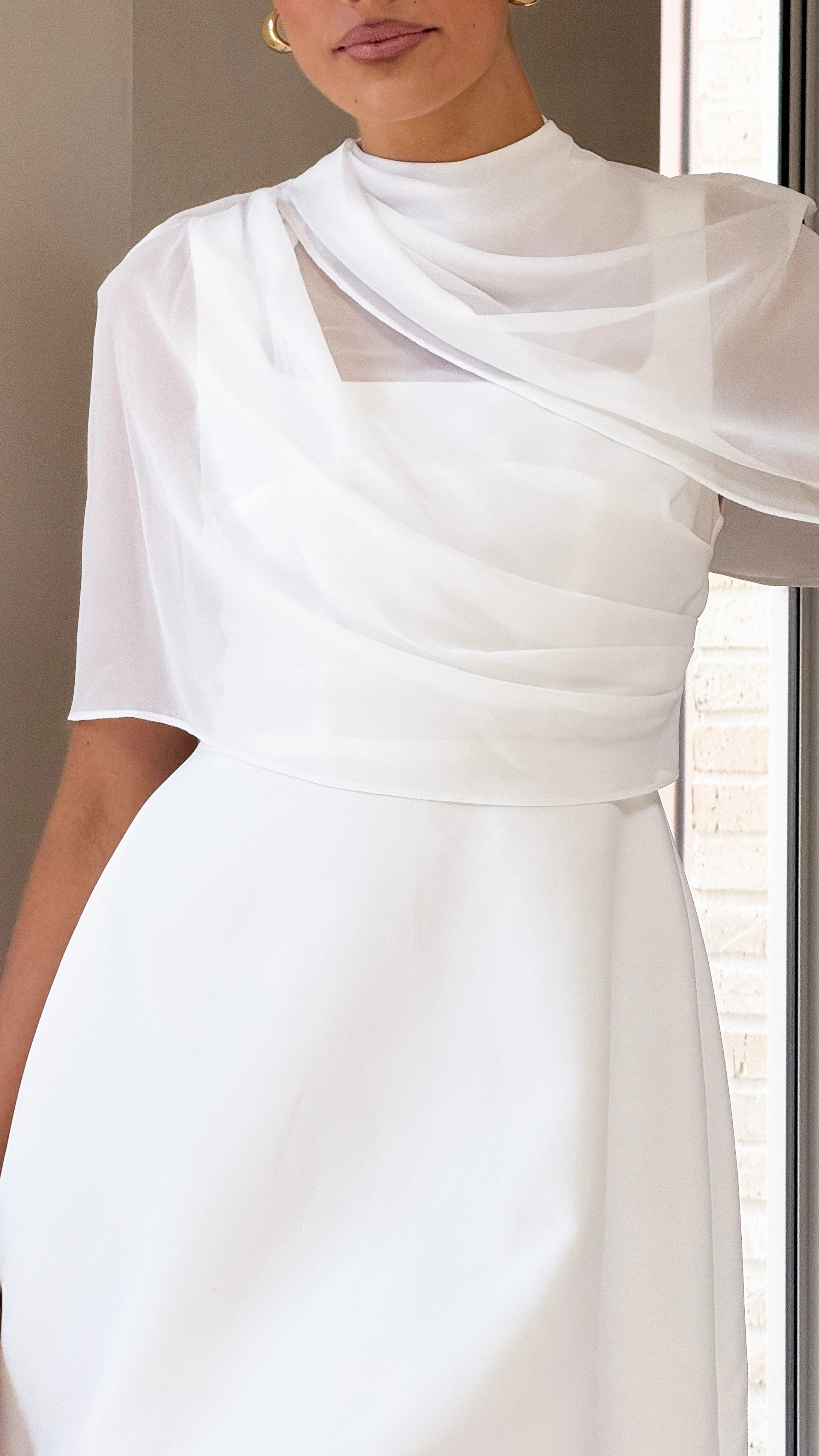 Zahni Mini Dress - White Light material