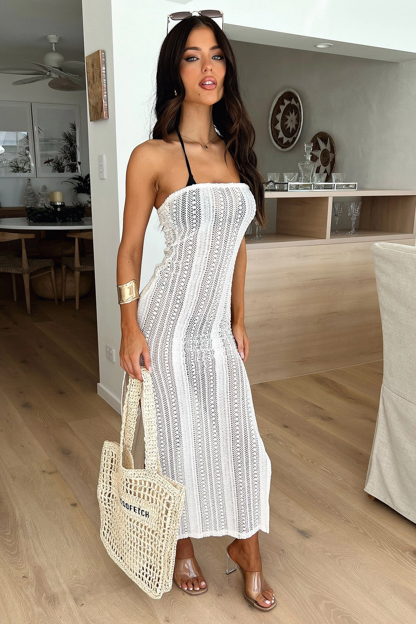 Zenia Strapless Maxi Dress - Beige Flawless Waist Fit Contemporary Style