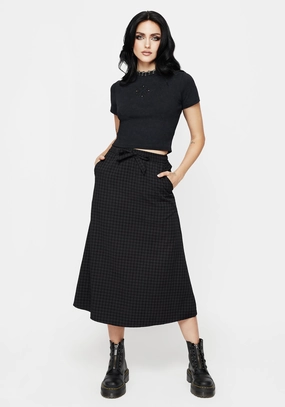 Ziggy Check Midi Skirt Spring Must Have Relaxed Look