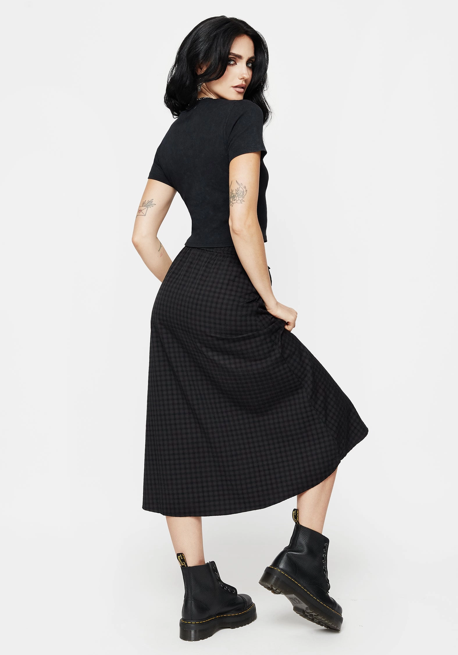 Ziggy Check Midi Skirt Coordinated Set