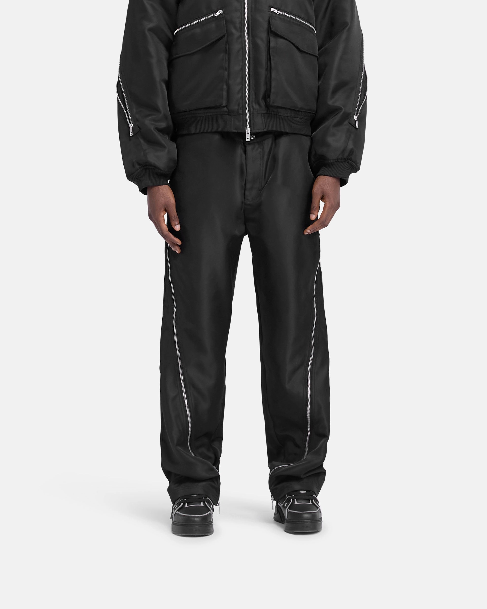 Core Movement Training Wear Zip Panel Pant - Jet Black