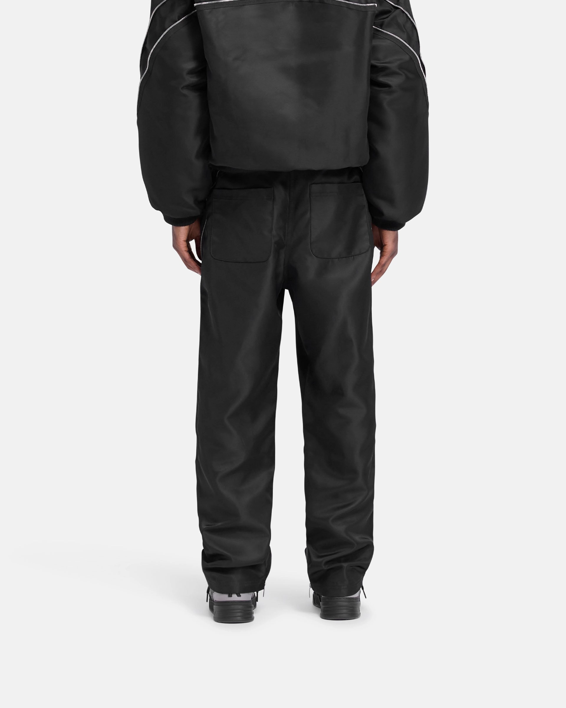 Zip Panel Pant - Jet Black Sporty Design Bold Design