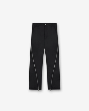 Zip Panel Pant - Jet Black Ready For Action