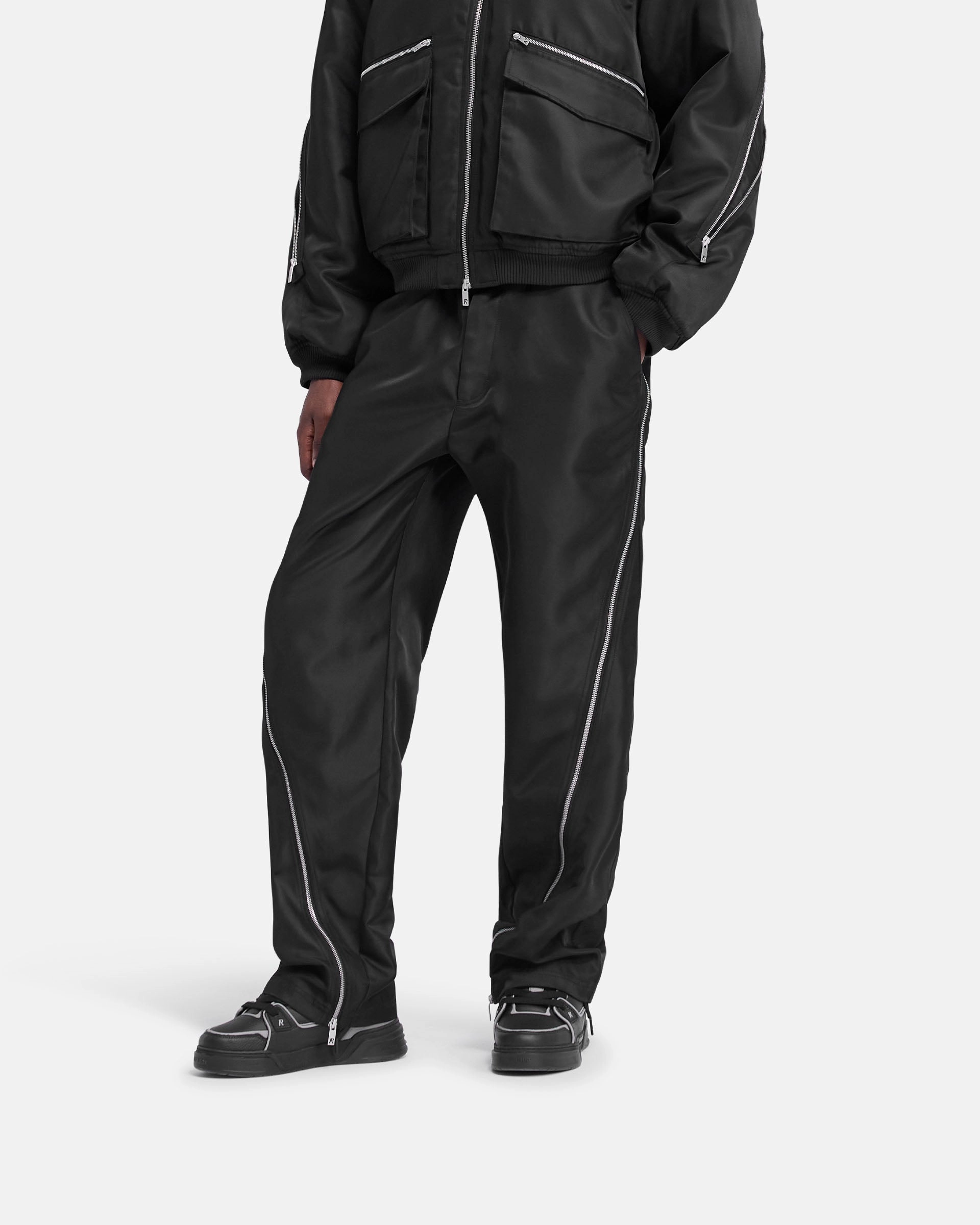 Zip Panel Pant - Jet Black Perfect Shape Durable Comfort