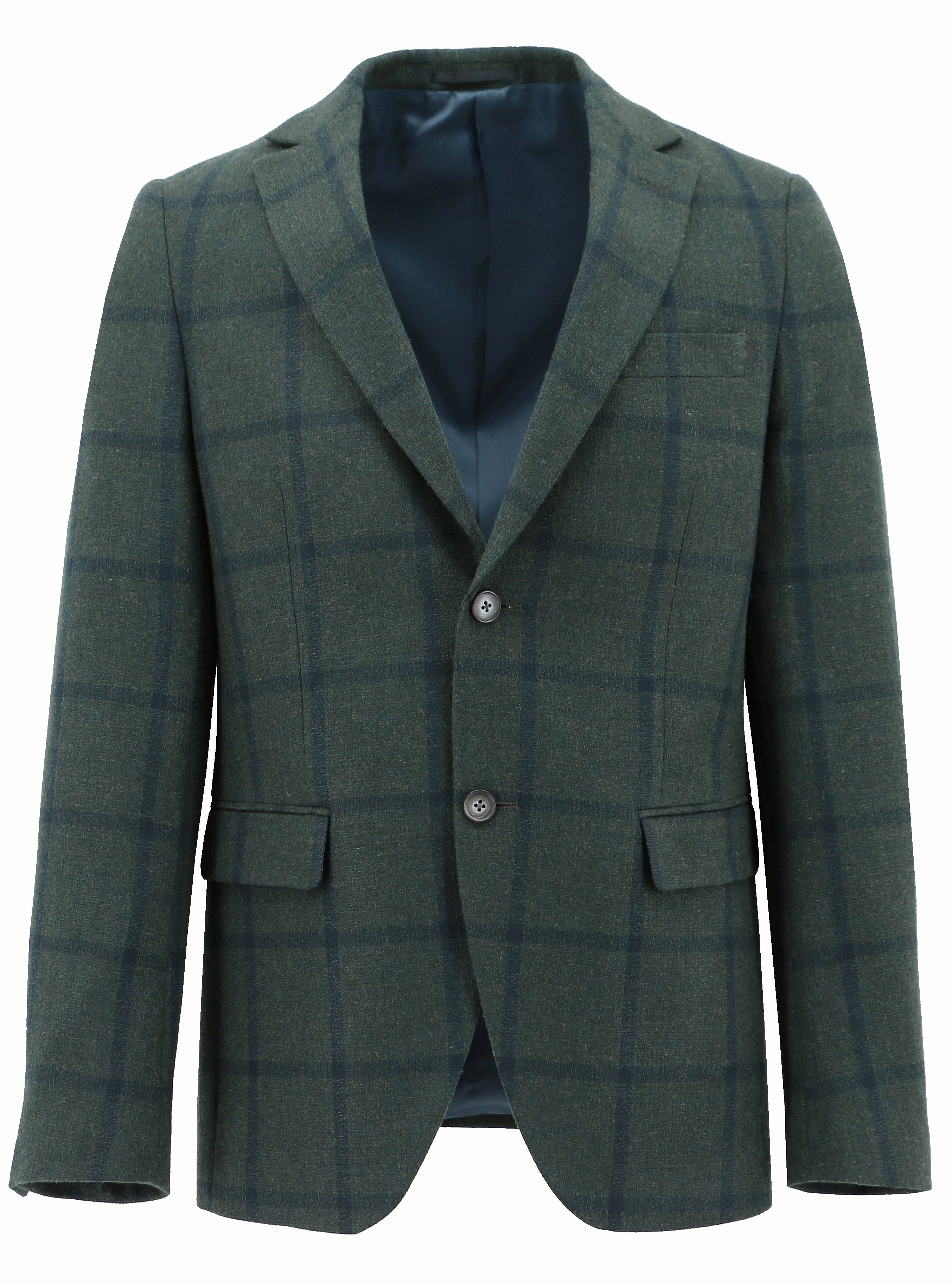 AdjustableHem City Chill Style Melrose Green Checked Sports Jacket